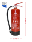 Preview: Mobiak 6kg ABC Pulver Feuerlöscher,  34 A, 233 B, C inkl. Haterung u. Plakette