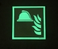 Preview: Fluchtweg Notausgang Pfeil oben Schild Kunststoffplatte nachleuchtend selbstklebend ASR