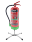Preview: Feuerlöscher-Ständer für 6/9/12 kg Gerät chrom X-Fuß