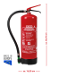 Preview: Gloria SD 6 E 6L Schaum Feuerlöscher fluorfrei inkl. Halterung u. Plakette