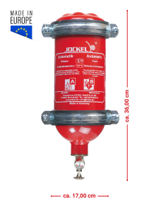 Preview: Jockel 2L Auslösetemp. 93 °C Schaum Automatik-Feuerlöscher fluorfrei inkl. Plakette