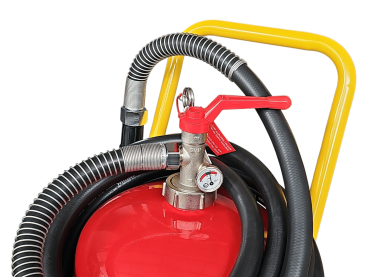 Preview: MBS FIRE (MBK) 50l Schaum Dauerdruck Feuerlöscher fahrbar DIN EN 1866