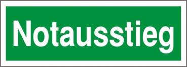 Fluchtweg Notausgang Schild Aufkleber nachleuchtend, selbstklebend ASR A1.3 ISO 7010 von MBS-FIRE®, Farbe: Text Ausgang Fluchtweg Notausgang Schild Aufkleber nachleuchtend, selbstklebend ASR A1.3 ISO 7010 von MBS-FIRE®, Farbe: Text Ausgang
