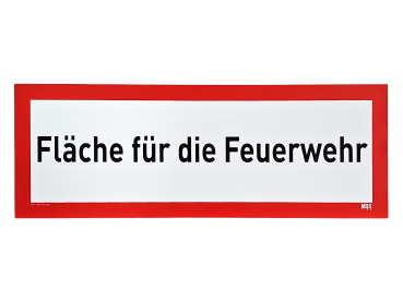 MBS FIRE Schild Fläche für die Feuerwehr 590 x 210 mm ALU 3mm