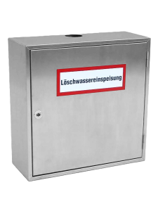 Jockel Aufputzschrank aus Edelstahl Löschwasser-Einspeiseeinrichtung DIN 14461-2 Feuerwehr