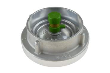 Feuer-Vogel Storz Blindkupplung mit Entwässerungshahn Aluminium geschmiedet