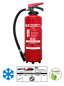 Heimlich S 6 HeF-4 fluorfrei Frostsicherer 6 L Aufladefeuerlöscher inkl. Haterung u. Plakette