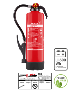 Jockel 6L Gel Feuerlöscher Lithiumbrand fluorfrei inkl. Halterung u. Plakette