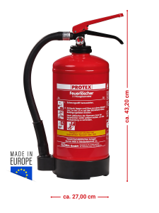 Protex 3L FDA 3 Fettbrand-Feuerlöscher fluorfrei inkl. Halterung u. Plakette