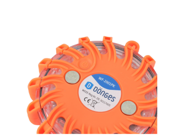 Preview: Dönges Signalleuchte 16 LEDs orange Batterie-Version