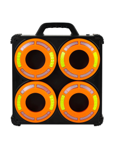 Dönges LED-360° Signalleuchten-Set für Verkehrsleitkegel im Koffer