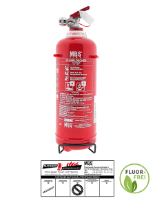 MBS-FIRE (MBK) 2l AF Schaum Feuerlöscher fluorfrei inkl. Halterung u. Plakette