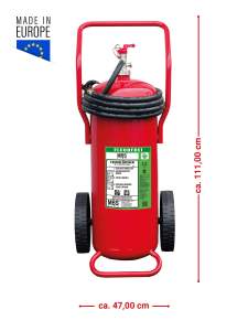 Preview: MBS FIRE (Pii) fahrbarer Schaumlöscher 50 l Fluorfrei A-IVB FFX150 inkl Prüfplakette