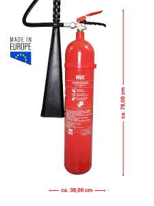 MBS-FIRE (MBK) 5kg Kohlendioxid CO2 Feuerlöscher