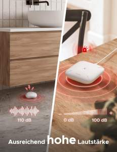 X-Sense Wi-Fi Wassermelder mit Batterie, Wassersensor IP66, WLAN-Wassersensor, Modell SWS51, 1 Stück