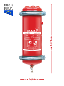 Preview: Jockel 9L Auslösetemp. 93 °C Schaum Automatik-Feuerlöscher fluorfrei inkl. Plakette