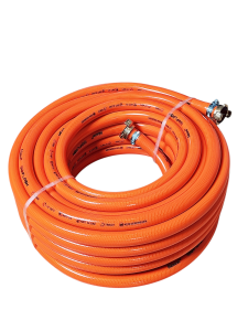 Klotz Admiral Wasserschlauch 50 m knickfest 3/4 Zoll mit 2 GK Kupplungen und Schellen Orange