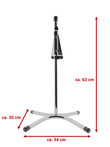 Preview: Feuerlöscher-Ständer für 6/9/12 kg Gerät chrom X-Fuß