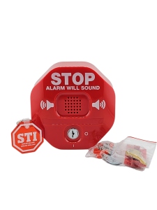 Safety Technology International STI-6400 Exit Stopper Multifunktions-Türalarm rot