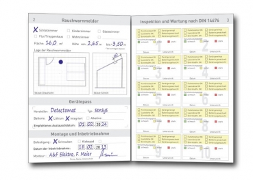 Infra-Pro Rauchmelder Gerätepass Wartungsbuch