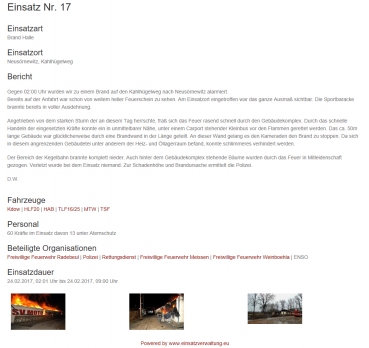 Feuerwehr Software/Hosting Einsatzverwaltung