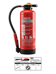 Gloria PX 6 PRO – 6 kg ABC - Pulver Feuerlöscher 15LE – inkl. Halterung u. Plakette