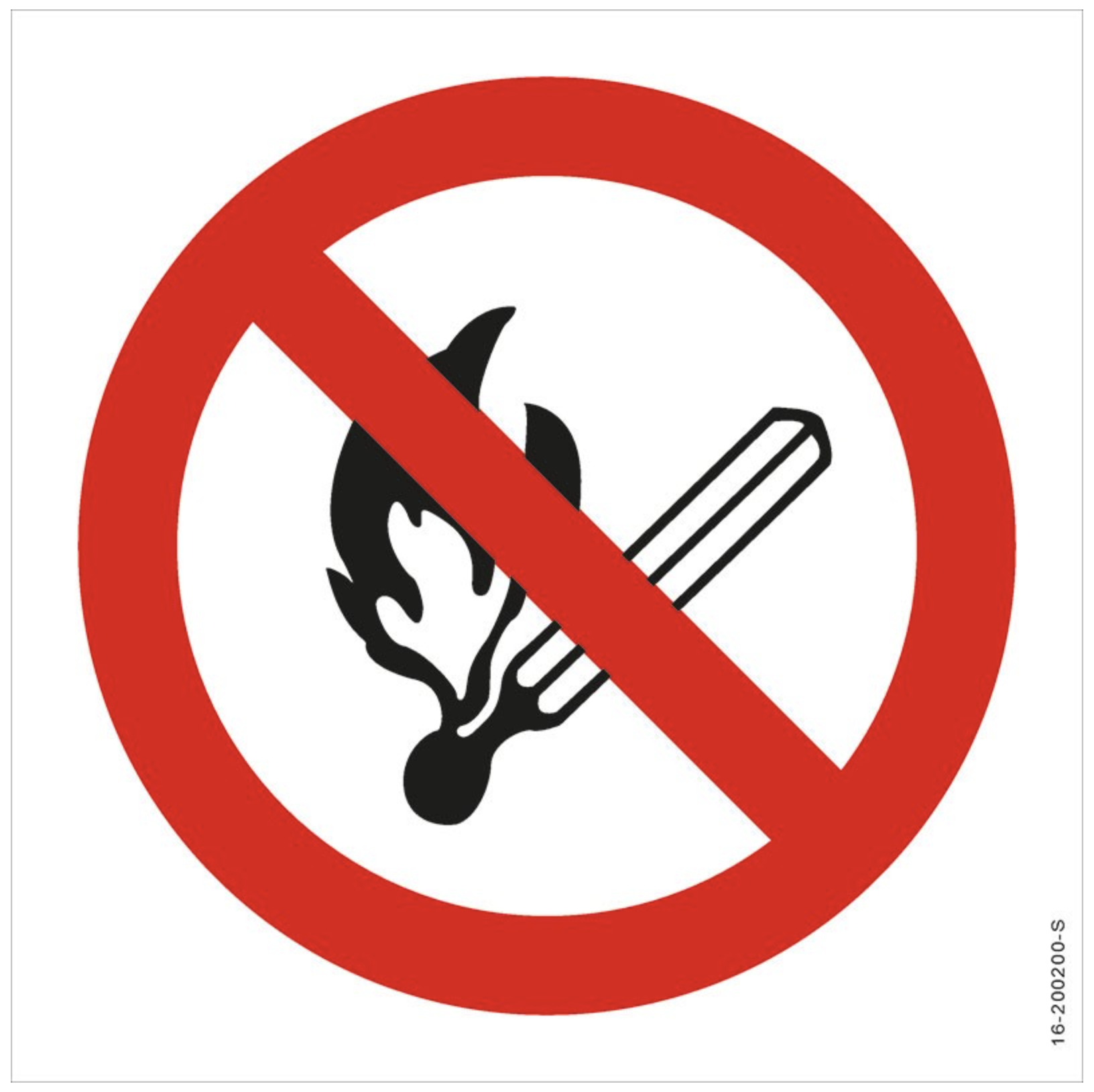 offenes Licht und Rauchen verboten 15x15cm Rauchverbot Aufkleber Feuer 