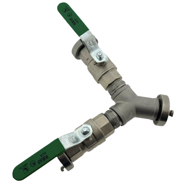 Y-Stück 1 Edelstahl, Verteiler mit Kupplung Storz D, THW, Feuerwehr, 7035.893 Y-Stück 1 Edelstahl, Verteiler mit Kupplung Storz D, THW, Feuerwehr, 7035.893
