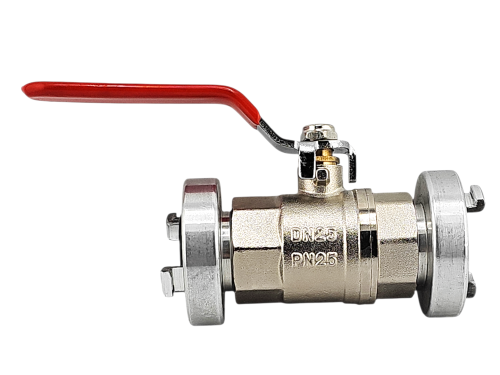 MBS-FIRE Schlauchabsperrung Feuerwehrschlauch Storz D 1" Kugelhahn PN16