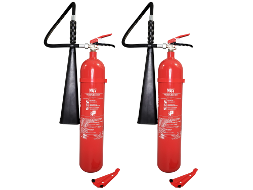 2x MBS-FIRE (MBK) 5kg CO2 Kohlendioxid Feuerlöscher