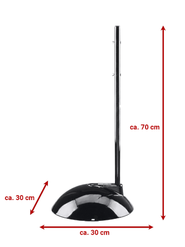 Gloria Design Feuerlöscher-Ständer für 6/9/12 kg Gerät schwarz
