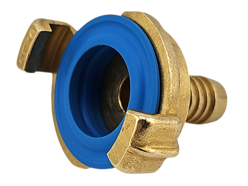 GEKA plus Schlauchstück K 1/2" 13 mm Trinkwasser Sägezahn DVGW Ms. EPDM Dichtung