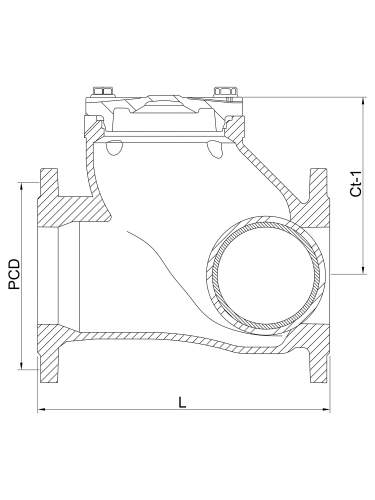 Profec Kugelrückflussverhinderer, Anlüftung Sphäroguss (GGG40) Epoxybeschichtung 10bar DN100 Blau PN10/16