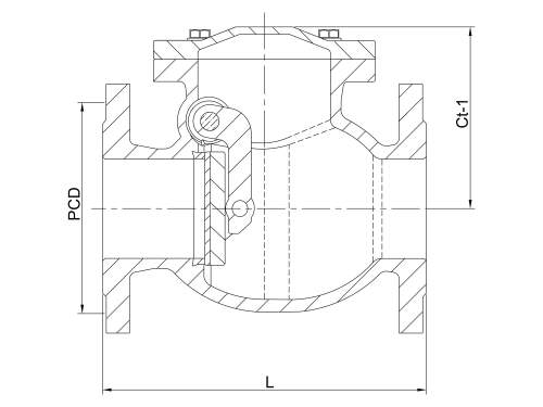 Profec Rückschlagklappe, Anlüftevorrichtung Sphäroguss (GGG40) Epoxybeschichtung 16bar DN100 Blau PN10/16