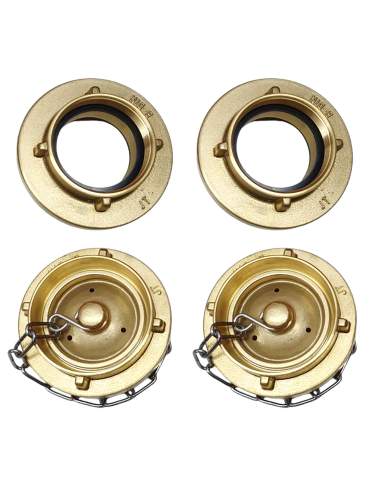 TKW 2x Festkupplung und Blindkupplung für Einspeisearmatur DIN 14461