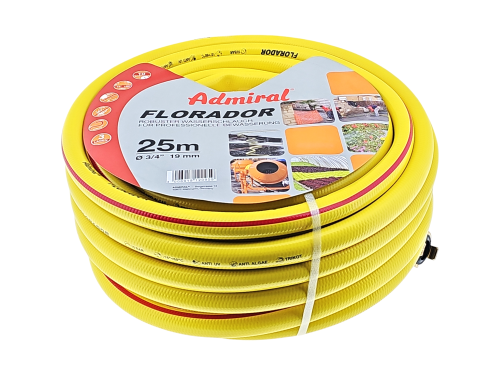 Klotz Admiral Wasserschlauch 25 m knickfest 3/4 Zoll mit 2 GK Kupplungen und Schellen