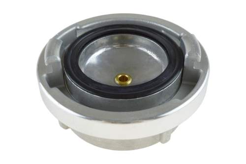 Feuer-Vogel Storz Blindkupplung mit Entwässerungshahn Aluminium geschmiedet