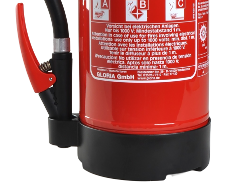 Gloria PH 9 PRO 9 kg Pulver Aufladefeuerlöscher frostsicher inkl. Halterung u. Plakette