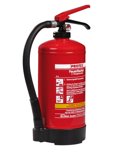 Protex 3L FDA 3 Fettbrand-Feuerlöscher fluorfrei inkl. Halterung u. Plakette