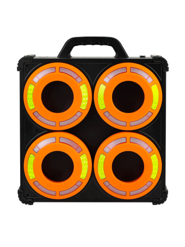 Dönges LED-360° Signalleuchten-Set für Verkehrsleitkegel im Koffer