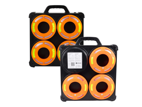 Dönges LED-360° Signalleuchten-Set für Verkehrsleitkegel im Koffer