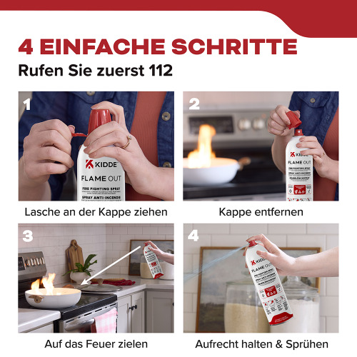 Kidde FLAME OUT 500 ml Feuerlöschspray KFS-500 Fluorfrei