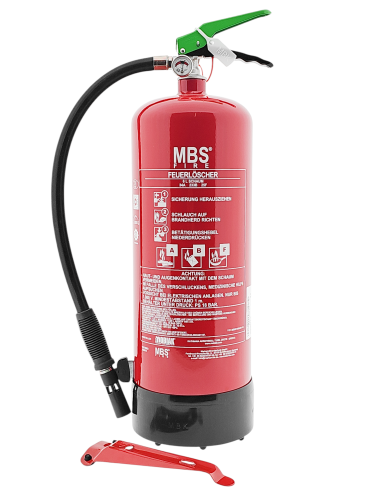 MBS-FIRE (MBK) 6L Schaum Feuerlöscher Dauerdruck 34A 233B 25F m. Halterung u. Plakette