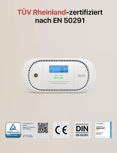 X-Sense XC01-R Unabhängiger Kohlenmonoxidmelder