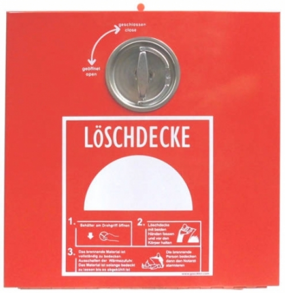Minimax Löschdeckenbehälter aus Stahlblech + Löschdecke 160x180cm extra dicke Ausführung