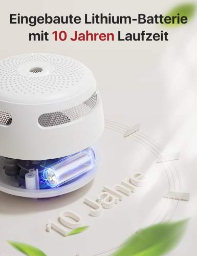 X-Sense Rauchmelder 10 Jahre Batterie, Mini Feuermelder, Brandmelder, Photoelektrischer Rauchwarnmelder mit Stummschaltungstaste, XS01, 1er Set