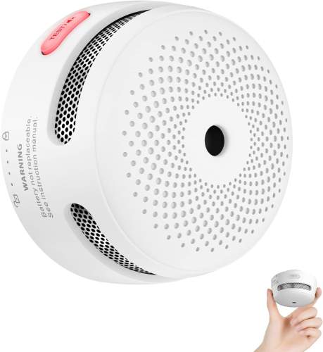 X-Sense Rauchmelder 10 Jahre Batterie, Mini Feuermelder, Brandmelder, Photoelektrischer Rauchwarnmelder mit Stummschaltungstaste, XS01, 1er Set