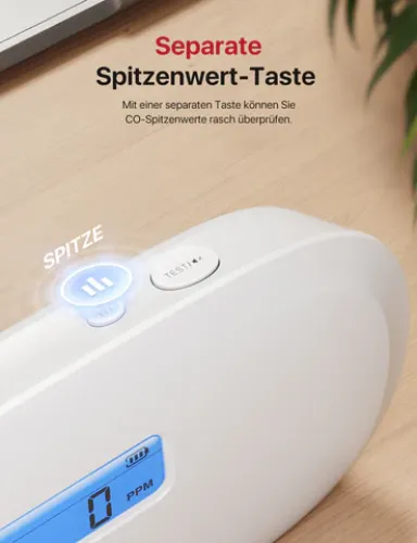 XC0C-iR Intelligenter Kohlenmonoxidmelder 2,4 GHz Wi-Fi, Stummschaltung per App