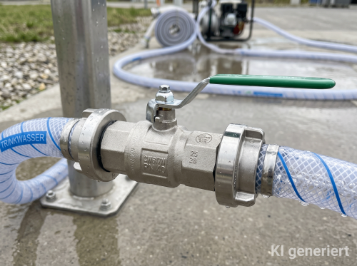 Pele Trinkwasser Kugelhahn Schlauchabsperrung Storz C1" DN50 DVGW KTW Edelstahl