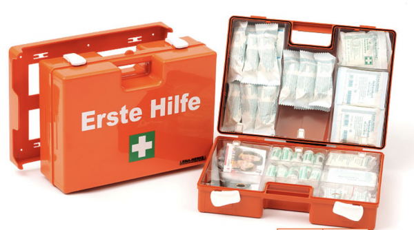 Erste-Hilfe-Set ultraAID I EH-Koffer gefüllt + Pflasterspender + Gutschein Füllung DIN 13157 | SAN-0174-01